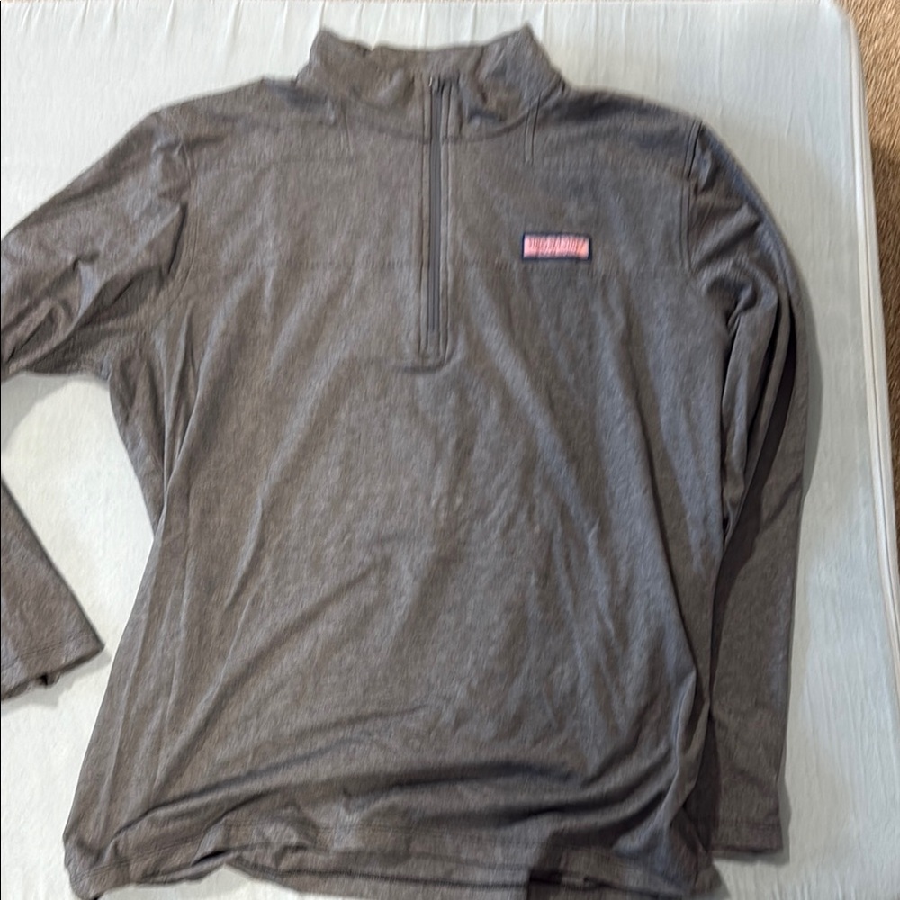 Vineyard Vines Gray Quarter-Zip Pullover